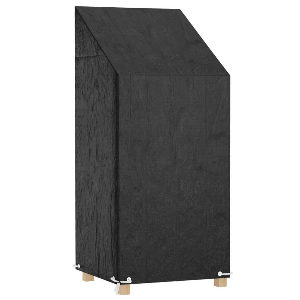 ABDECKUNG Für Gartenstuhl 8 Ösen 65/65/110/150 Cm Polyethylen - Schwarz, Kunststoff (65/65/150cm) - vidaXL