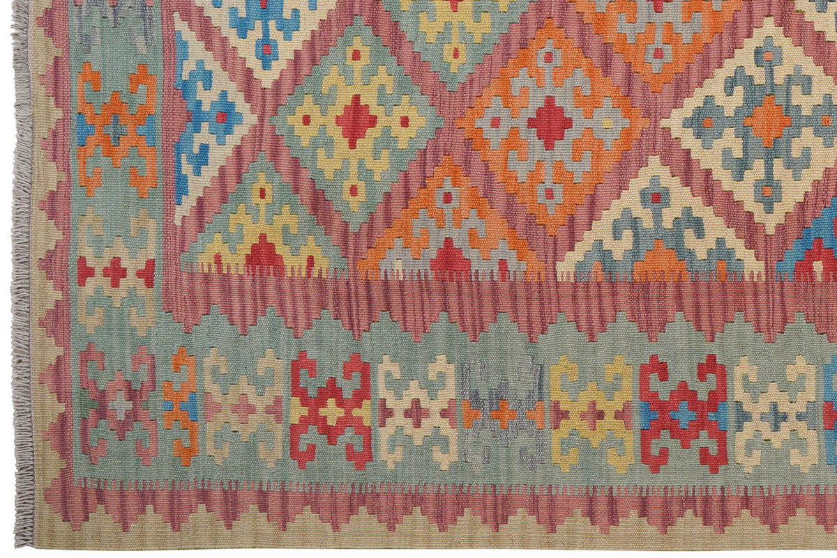 HANDWEBTEPPICH Kelim Gashgai Rot 249/184 cm Schurwolle - Rot, Textil (184/249cm) - Looma