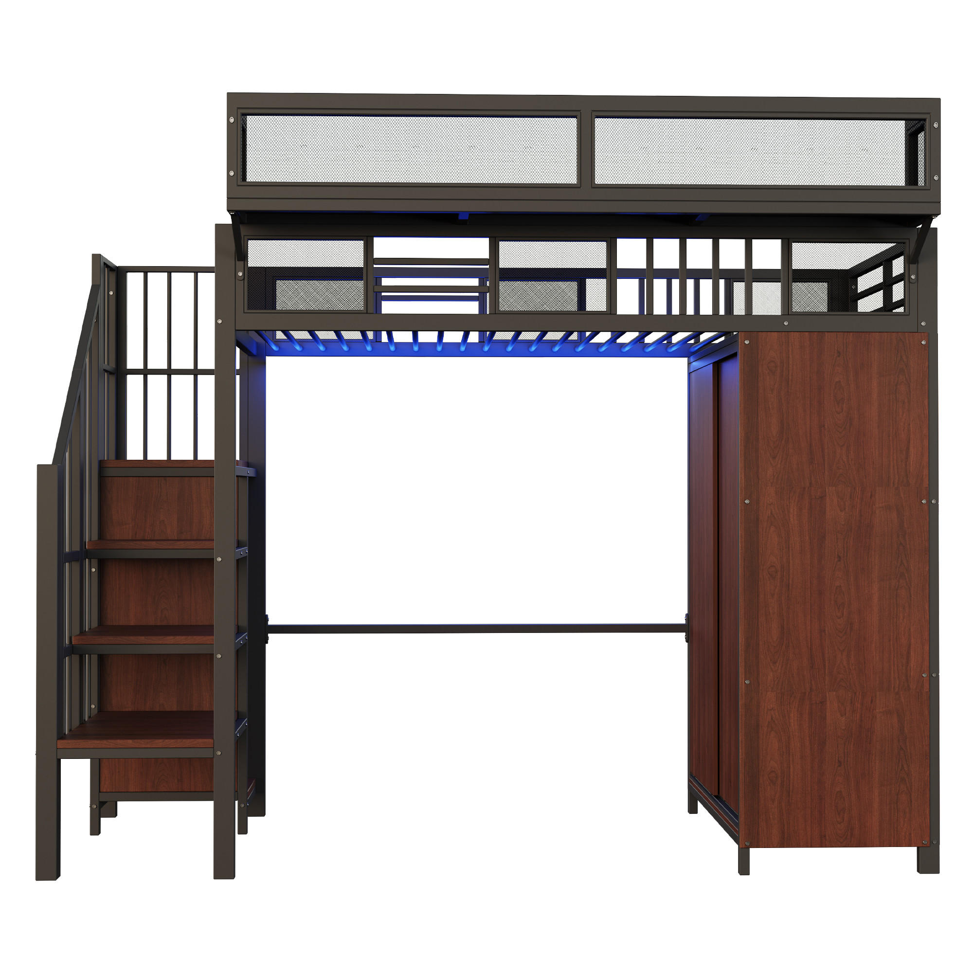 HOCHBETT Metall 90/200 cm Schwarz - Schwarz, Holz/Metall - Raumix