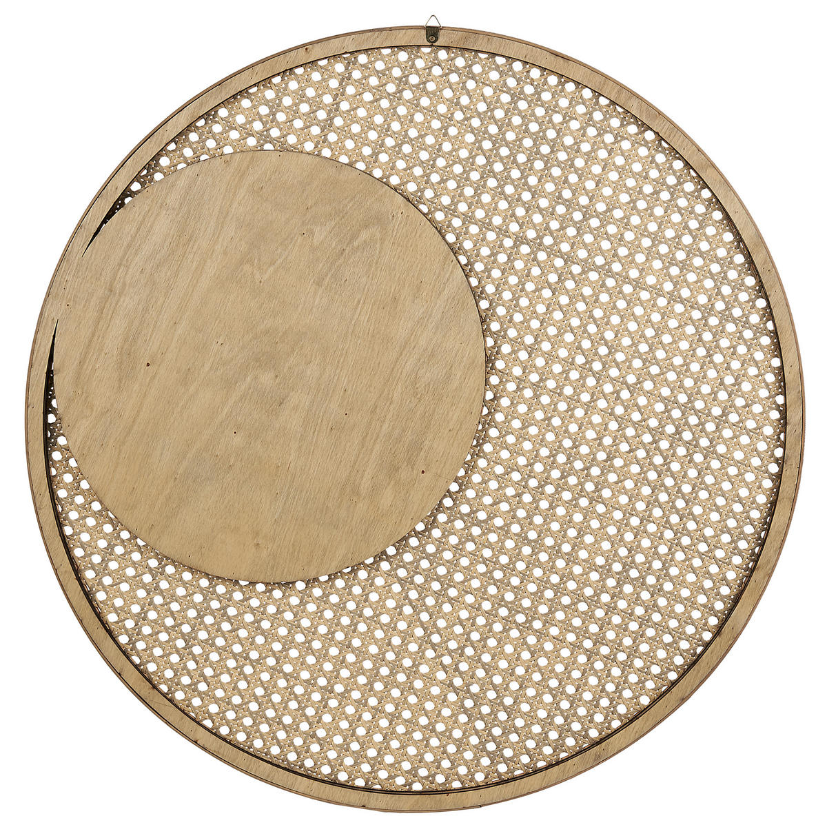 WANDSPIEGEL Rattan natürlich rund 60 cm Palau - Beige/Naturfarben, Kunststoff (60/60/2cm) - Beliani