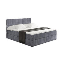BOXBETT mit Matratze H4 und Lattenrost - LIRO - 160x200 - Dunkelgrau Casablanca - Dunkelgrau, Holzwerkstoff/Kunststoff (160/200cm) - ALTDECOR