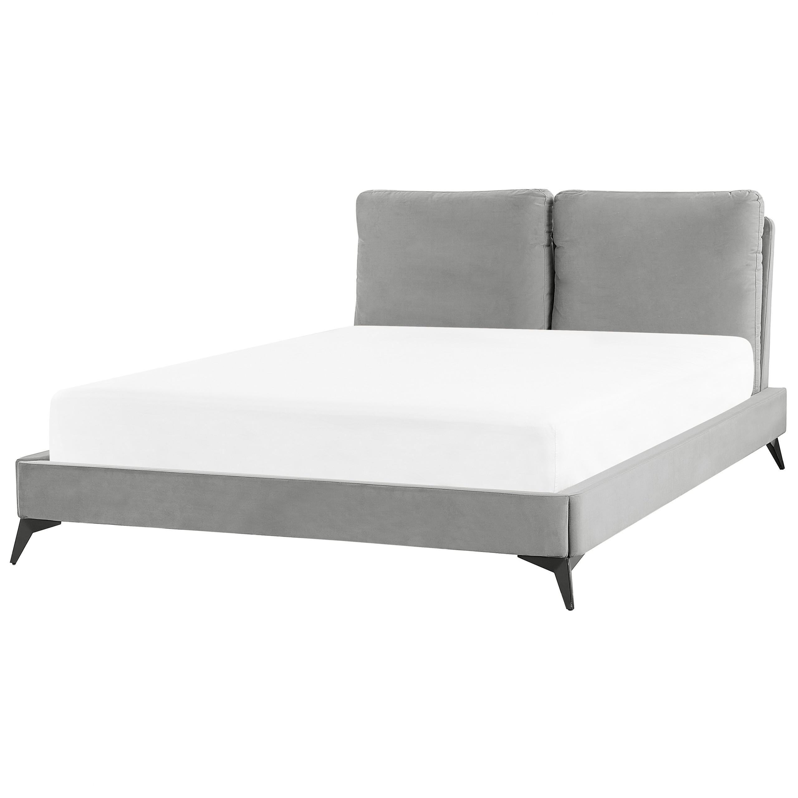 Beliani ČALOUNĚNÁ POSTEL 140/200 cm Šedá Melle