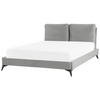 POLSTERBETT 140/200cm Grau Melle - Grau, Textil (140/200cm) - Beliani