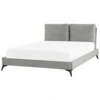 POLSTERBETT 140/200cm Grau Melle - Grau, Textil (140/200cm) - Beliani
