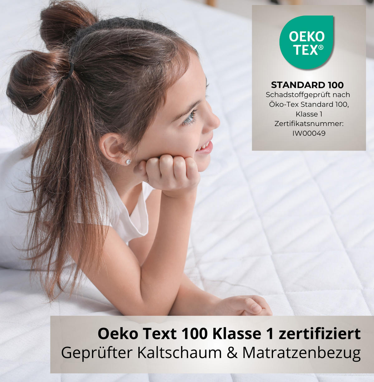 KINDERMATRATZE COZY - Weiß, Kunststoff (90/200cm) - Alavya Home