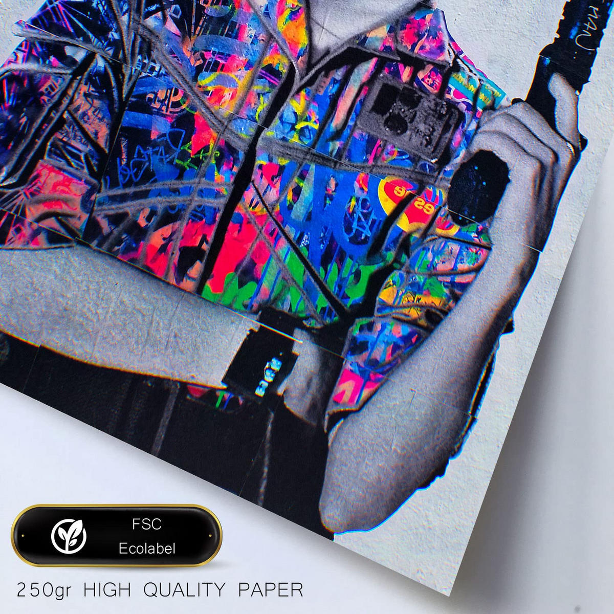 POSTER Set Mit 6 Straßenkunst A3 & A4 Rahmenlos - Klar, Papier (29/3cm) - Nacnic