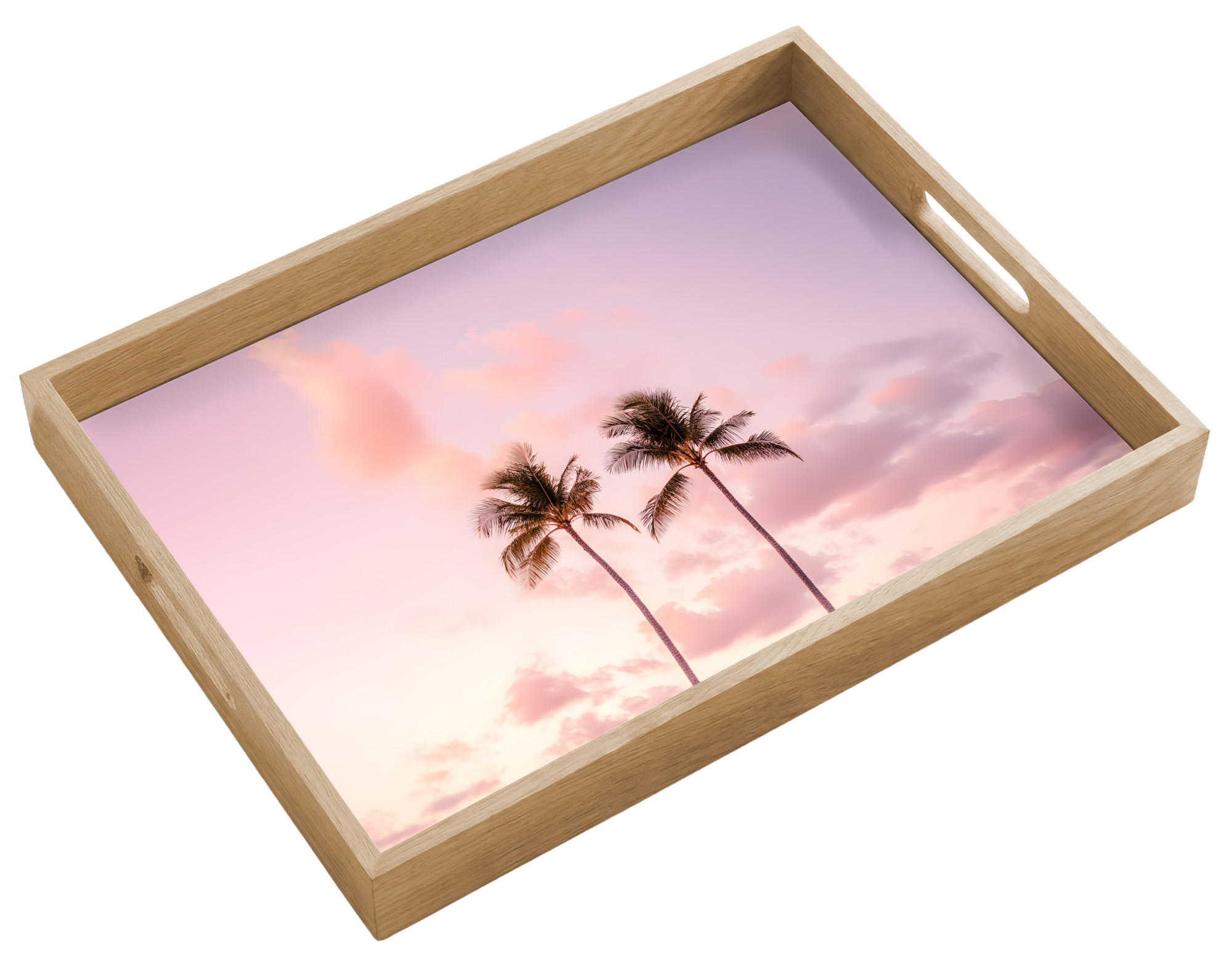 OnlyWow SERVÍROVACÍ PODNOS Palmy - Fialová - Mraky - Obloha 50x35 cm