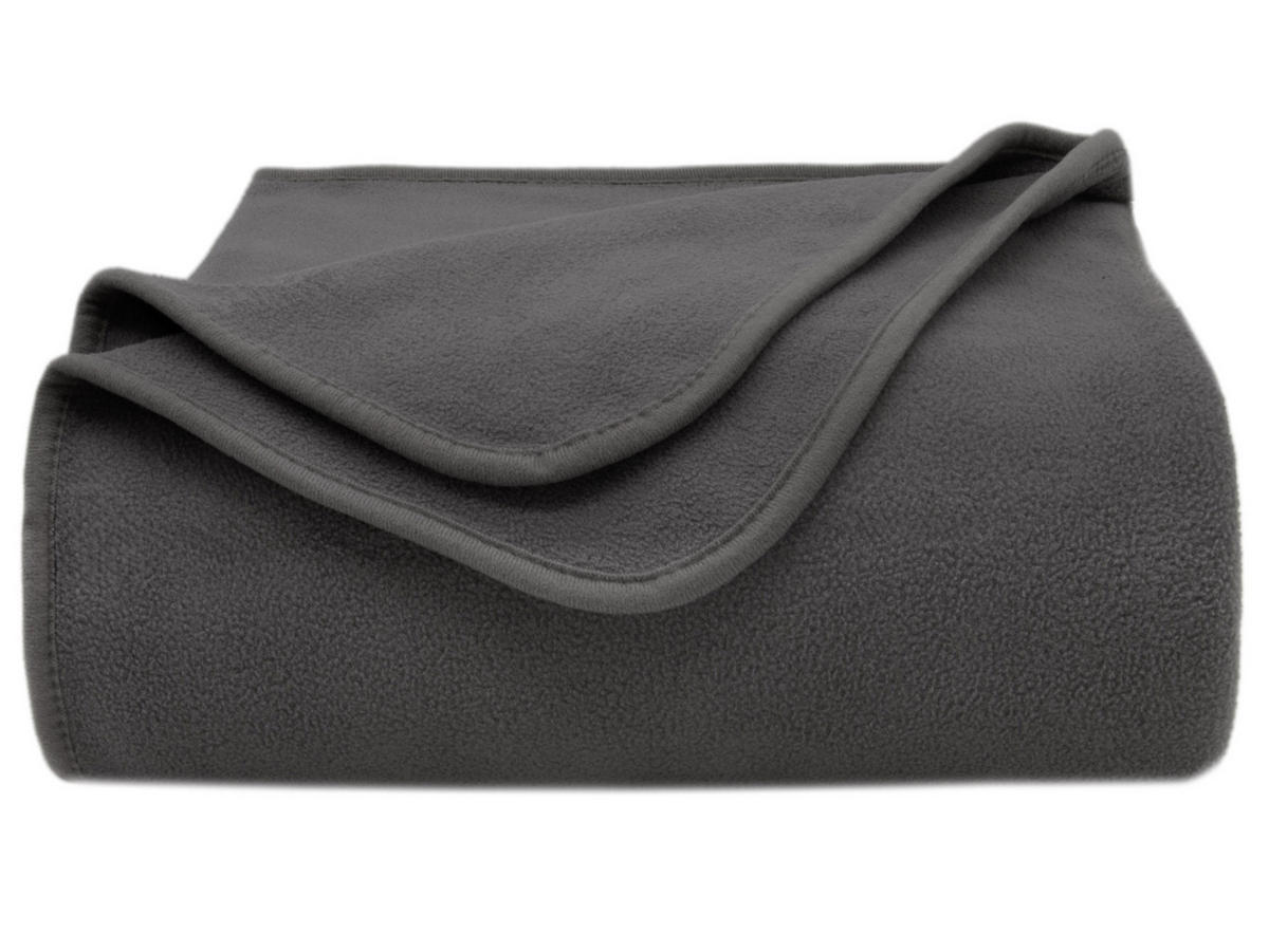 KUSCHELDECKE, 130x170 cm, 100% Polyester, Grau - Anthrazit, Textil (130/170cm) - Zollner