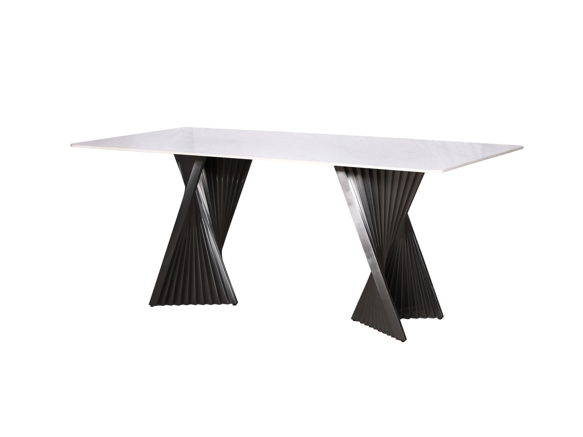 ESSTISCH MODIG Weiß 180x90x75 cm - Weiß, Stein (90/180/75cm) - FURNLUX