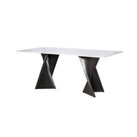 ESSTISCH MODIG Weiß 180x90x75 cm - Weiß, Stein (90/180/75cm) - FURNLUX