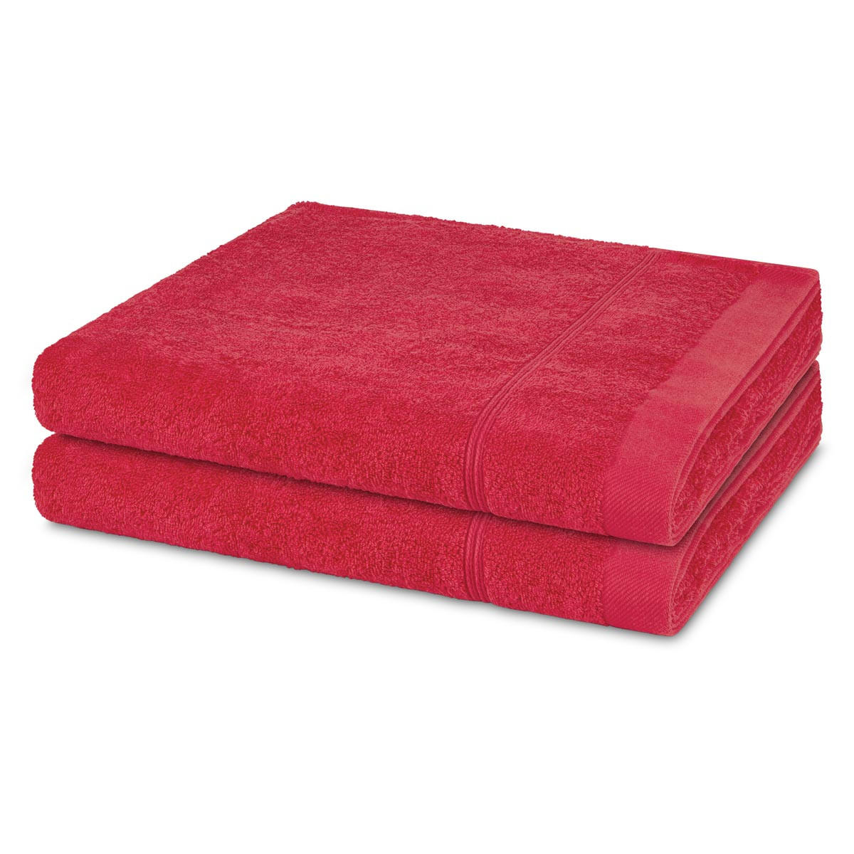 DUSCHTUCH Rubin 2er-Set - Pink, Textil (70/140cm) - Ross