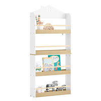 KINDER BÜCHERREGAL mit 4 Ablagen, Weiß - Weiß, Holz/Holzwerkstoff (60/130.5/15cm) - SoBuy