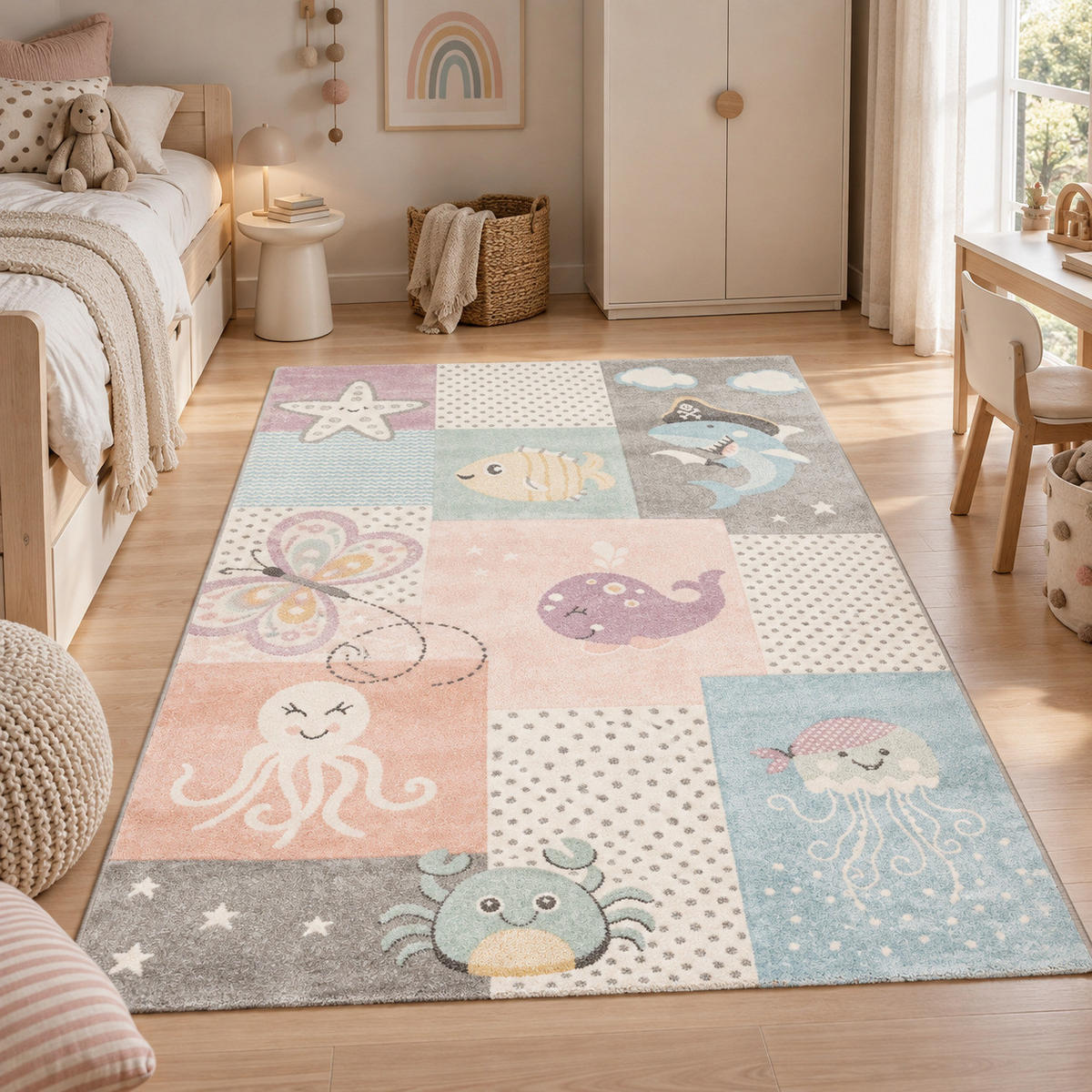 KINDER TEPPICH MAUI KIDS UNTERWASSERWELT - Multicolor, Textil (200/290cm) - Pergamon