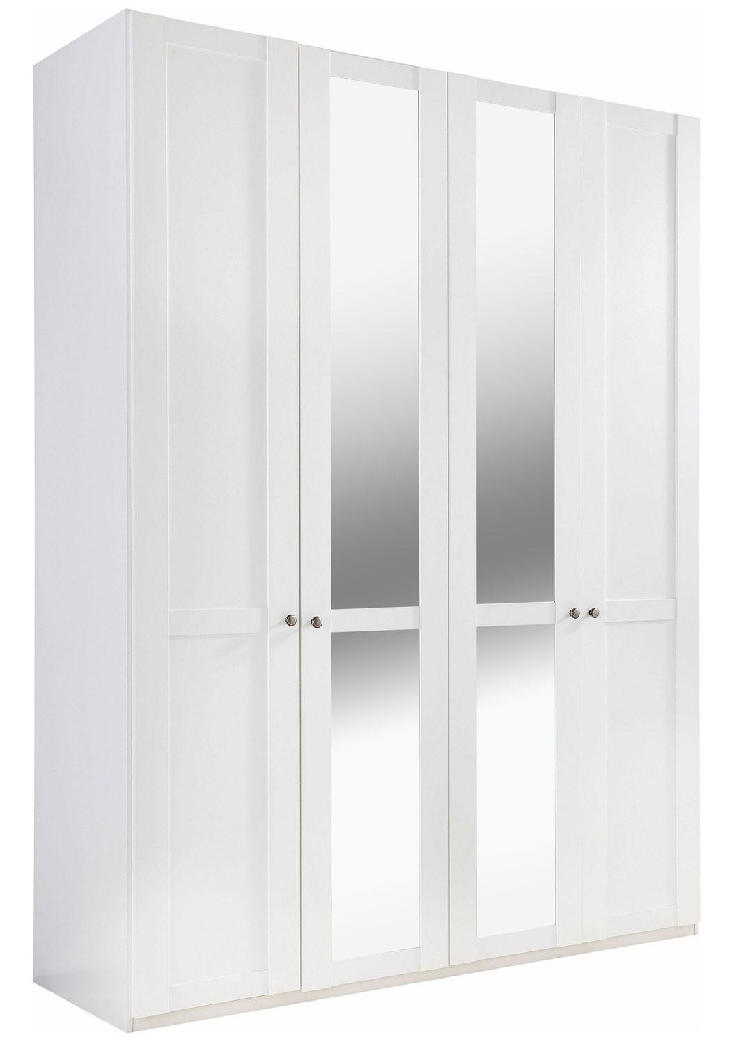 KLEIDERSCHRANK NEWPORT weiß 180 / 58 / 208cm - Weiß/Grau, Holz/Holzwerkstoff (180/208/58cm) - Wimex