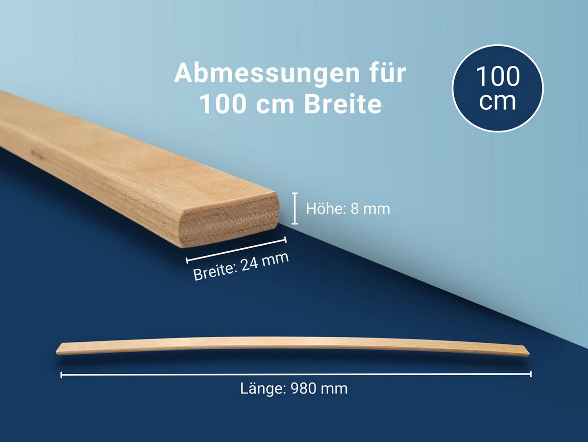 ERSATZ-FEDERHOLZLEISTEN aus Schichtholz im 5er Set passend für viele gängige Lattenroste - Eichefarben, Holz/Holzwerkstoff (2.4/100cm) - Betten-ABC