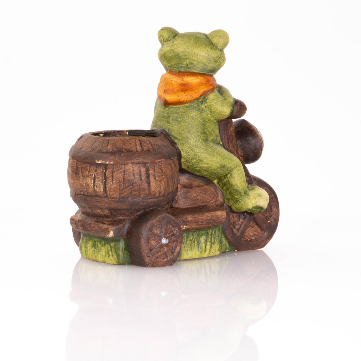 BLUMENTOPF Keramik Frosch 15 cm - Braun, Keramik (16.5/15.5cm)