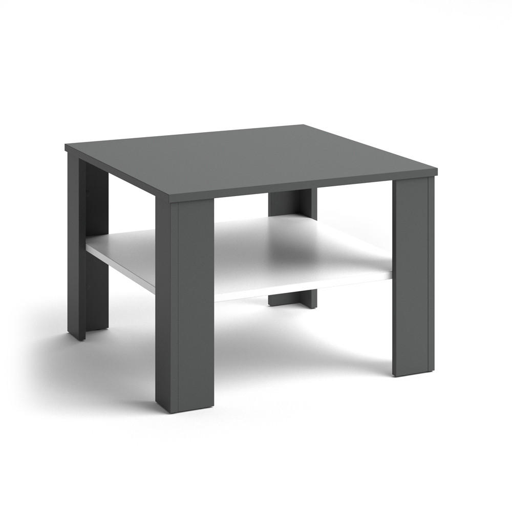 COUCHTISCH Homer Weiß/Anthrazit 60 x 60 cm - Anthrazit/Weiß, Holzwerkstoff (60/60/42cm) - Vicco