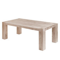 ESSTISCH - Eiche massiv - Eichefarben, Holz (100/240/75cm) - home24