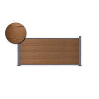 VERBUNDZAUN 2 m STOCKHORN H. 90 cm auf Fundamentplatte, Teak - Braun, Holzwerkstoff (200/90cm) - Casanoov