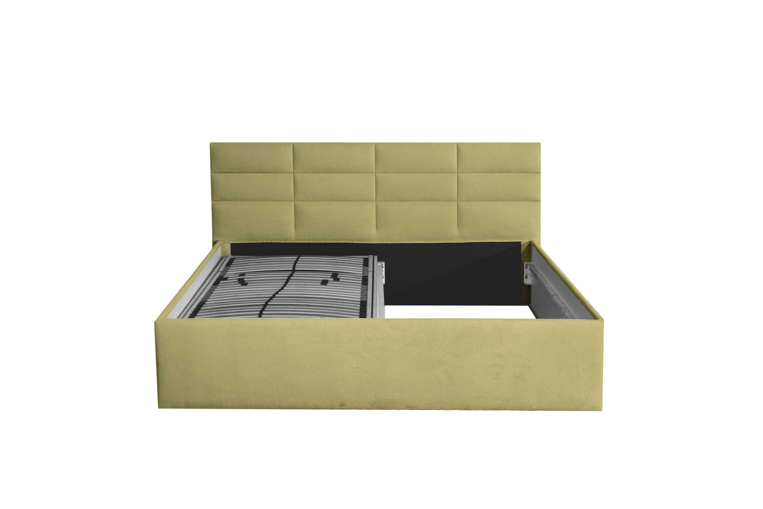 POLSTERBETT Athena Gelb-Gold 120 x 200 x 40 cm Stauraum ohne hydraulische Funktion Ohne Matratze und Lattenrost - Goldfarben, Holz (120/200cm) - Halmon Schlafkomfort Betten 