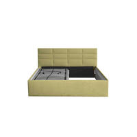 POLSTERBETT Athena Gelb-Gold 180 x 200 x 40 cm Stauraum ohne hydraulische Funktion Mit hochwertiger Matratze H3 (bis 120 kg) und Lattenrost - Goldfarben, Holz (180/200cm) - Halmon Schlafkomfort Betten 