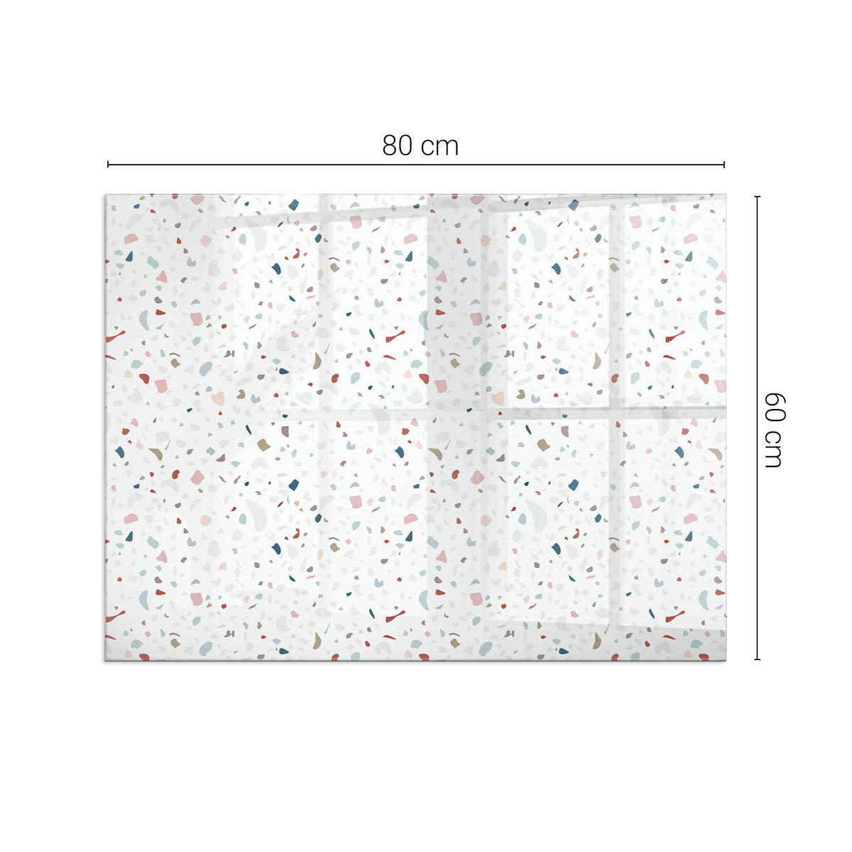 GLASPLATTE für Kamin 80x60 cm Weiß - Weiß, Glas (80/60/0.4cm) - ArtPrintCave