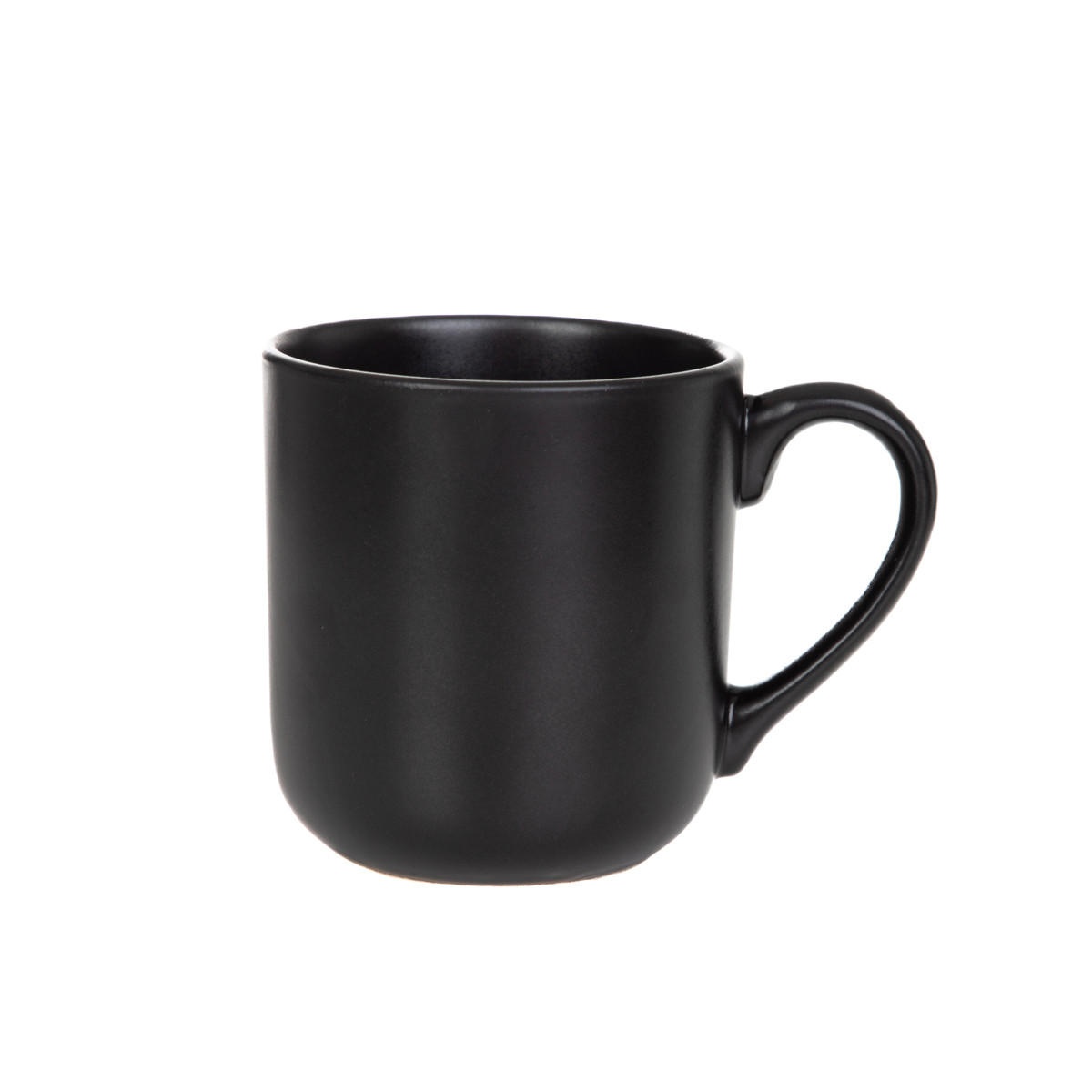 BECHER Famelio schwarz 0,4 l 6er-Set - Schwarz, Keramik (0.4L) - Homla