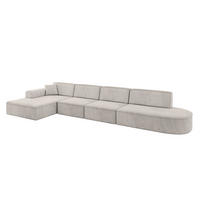 ECKSOFA Ottomane Links IREA-L3-v3 - 413x171x79 cm Hellbraun - Hellbraun, Holzwerkstoff/Textil (413/171cm) - ALTDECOR