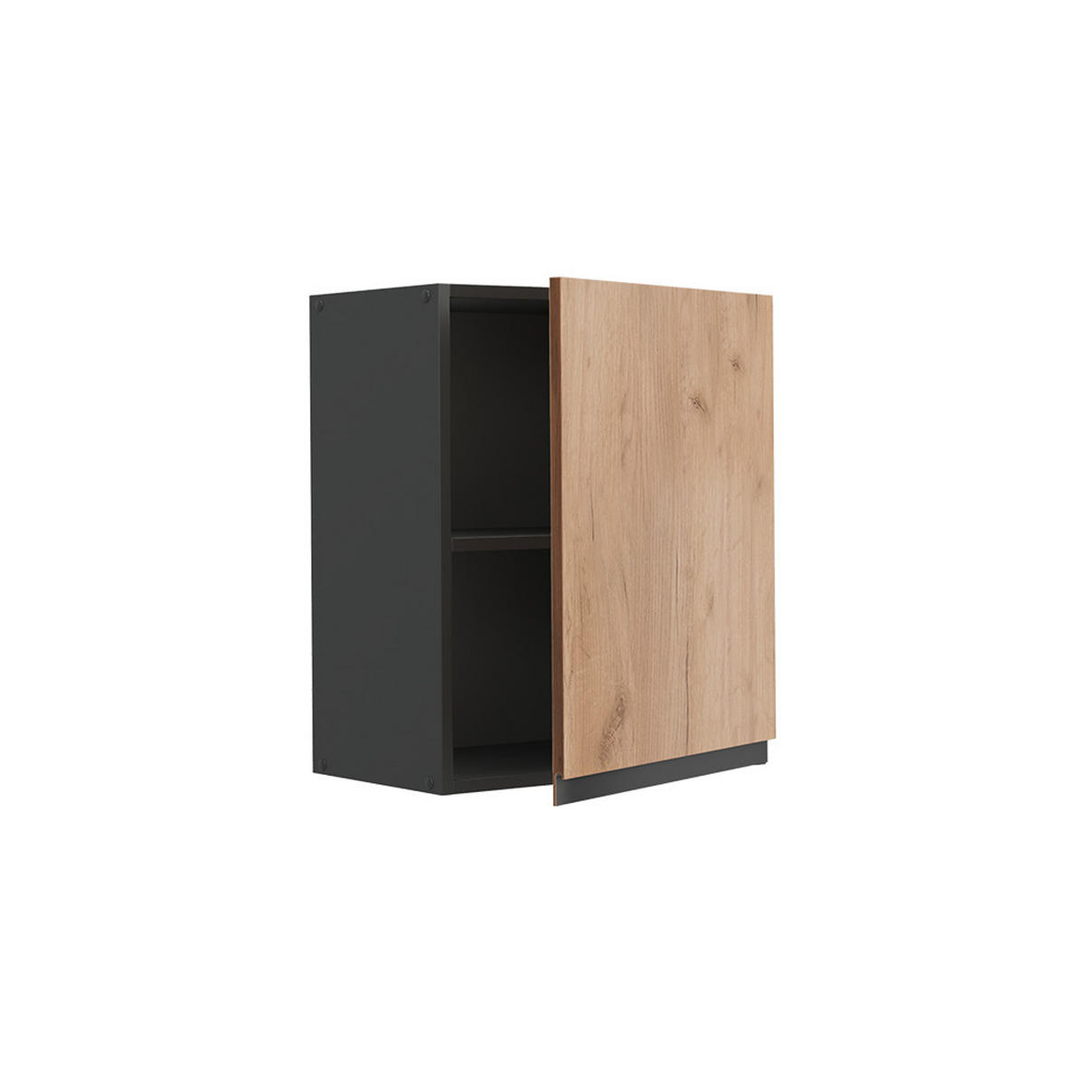 HÄNGESCHRANK R-Line, Goldkraft Eiche/Anthrazit, 50 cm - Eichefarben/Anthrazit, Holzwerkstoff (50/60/31cm) - Vicco