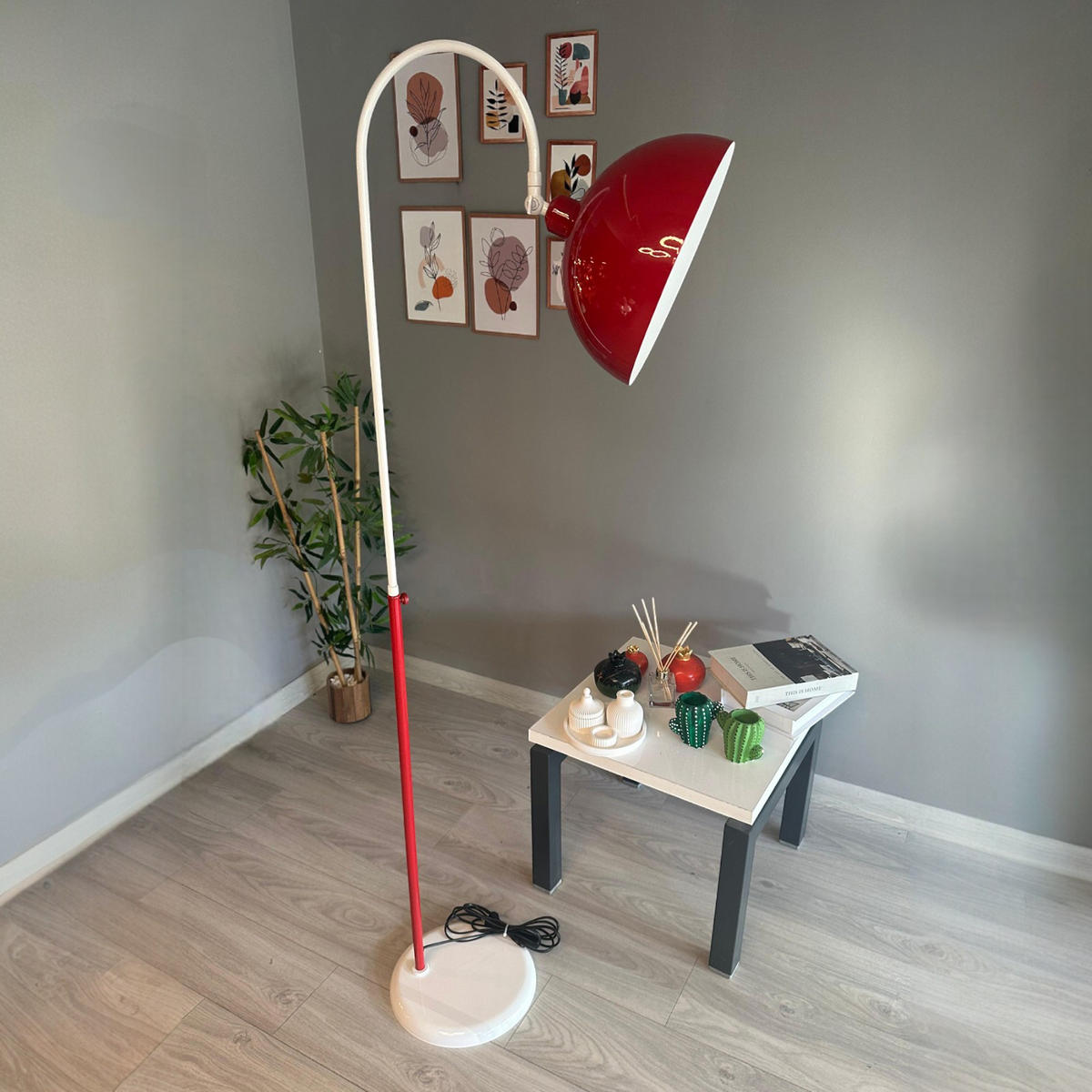 STEHLAMPE Gorkiede E27, verstellbarer Lampenschirm aus Metall - Multicolor, Metall (37/37/170cm) - Bamyum