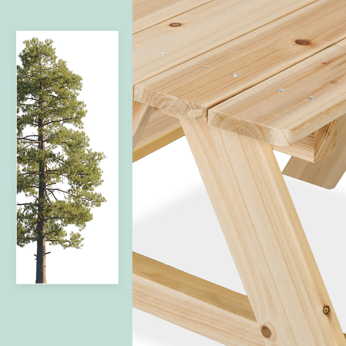 KINDERSITZGRUPPE - Eichefarben, Holz - Relaxdays