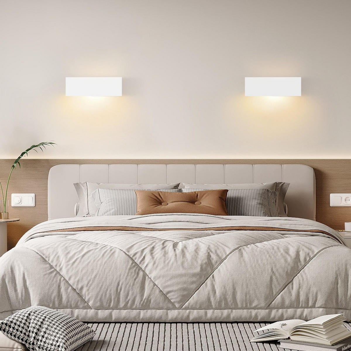 LED - WANDLEUCHTE Düntharis 7.5/8.4/22.0 cm - Weiß, Metall (7.5/8.4/22cm) - ZMH