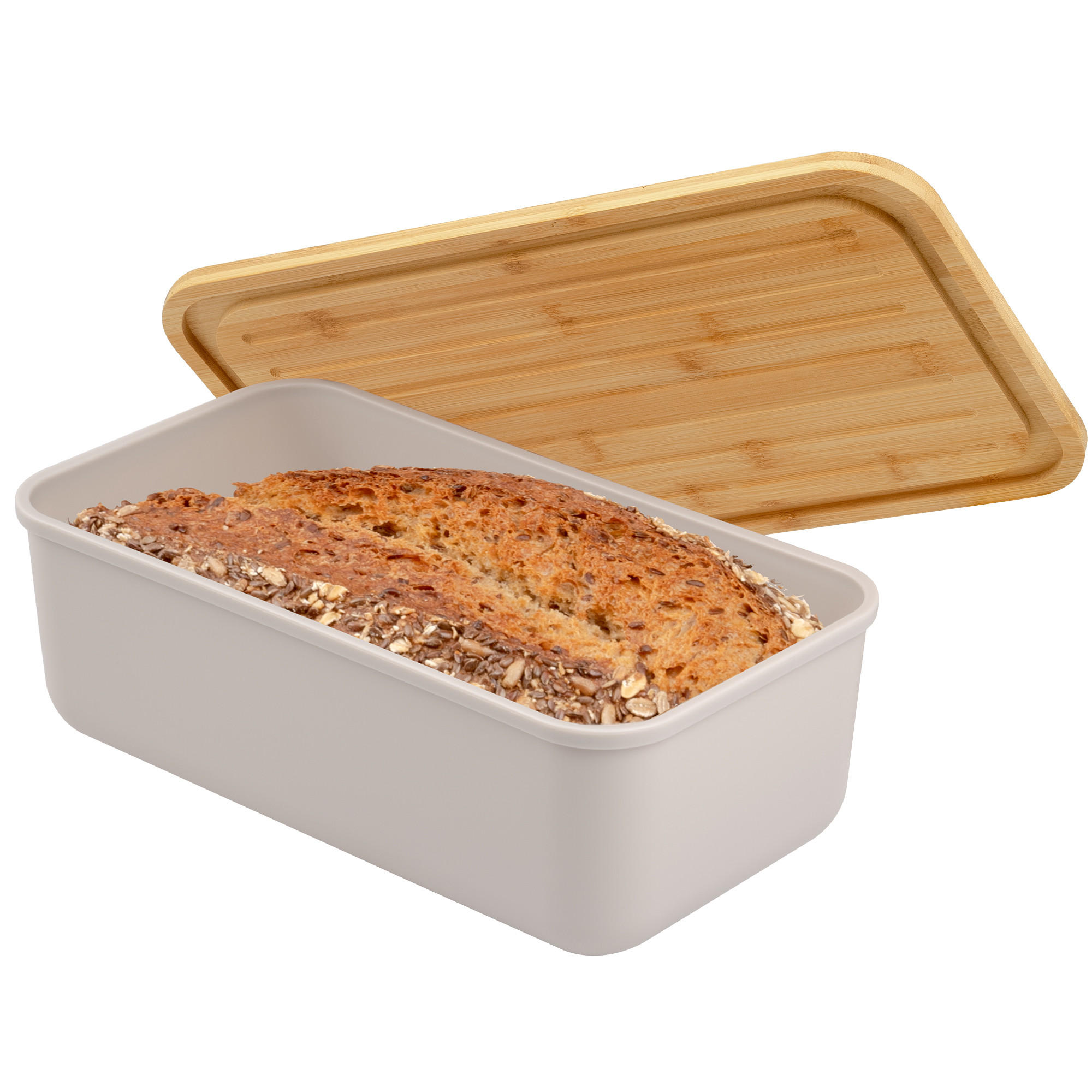 BROTKASTEN, grau - Hellgrau, Kunststoff (40/12.5/23cm) - bremermann