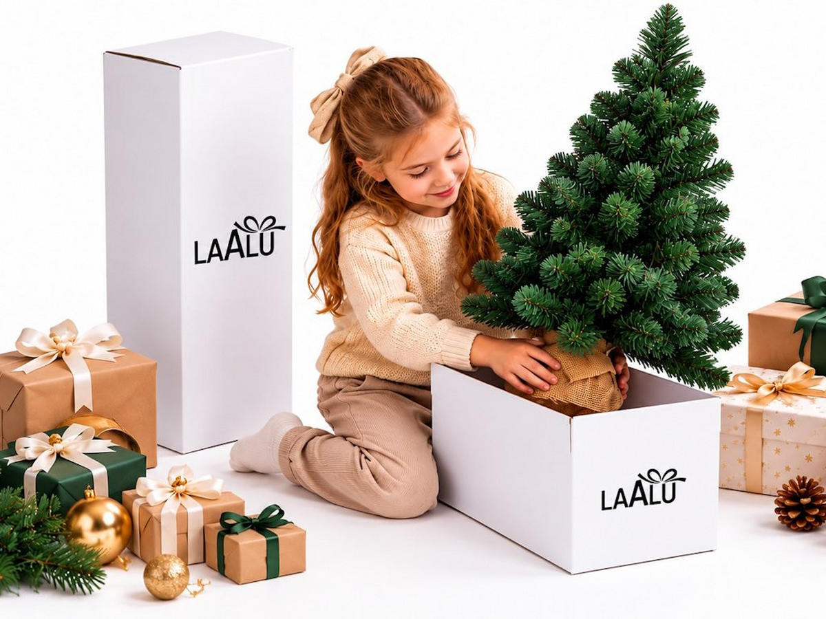 WEIHNACHTSBAUM künstlich Narnie in Blumentopf 60cm, Tannenbaum Christbaum Kunstbaum Dekobaum - Grün, Kunststoff/Stein (38/60cm) - LAALU