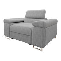 SESSEL Torezio Cord - Grau, Holz/Textil (134/90/102cm) - MIRJAN24