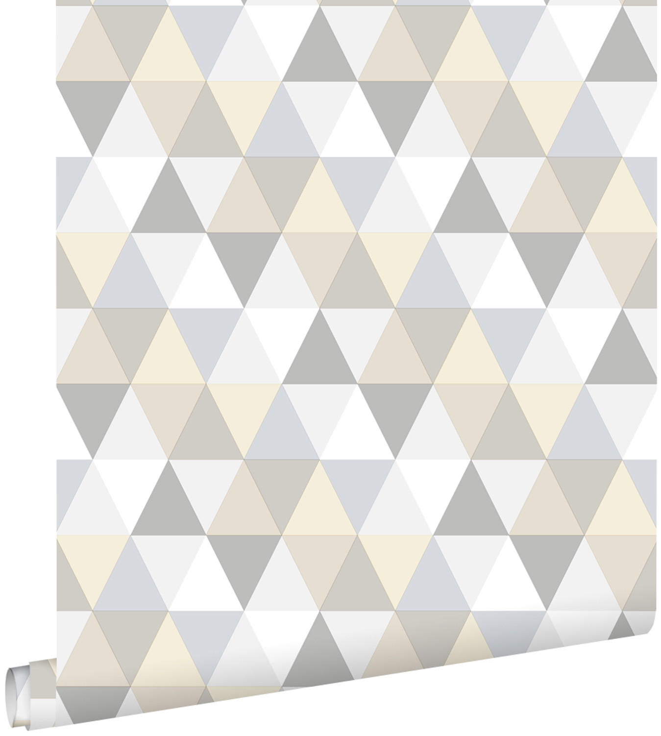 TAPETE Dreiecke 53 cm x 10.05 m - Grau, Papier (53/0.1cm) - ESTAhome