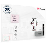 GLASBOARD - Premium SUPERWHITE Perlweiß 60x40cm - Weiß, Glas (60/40/0.7cm) - ALLboards