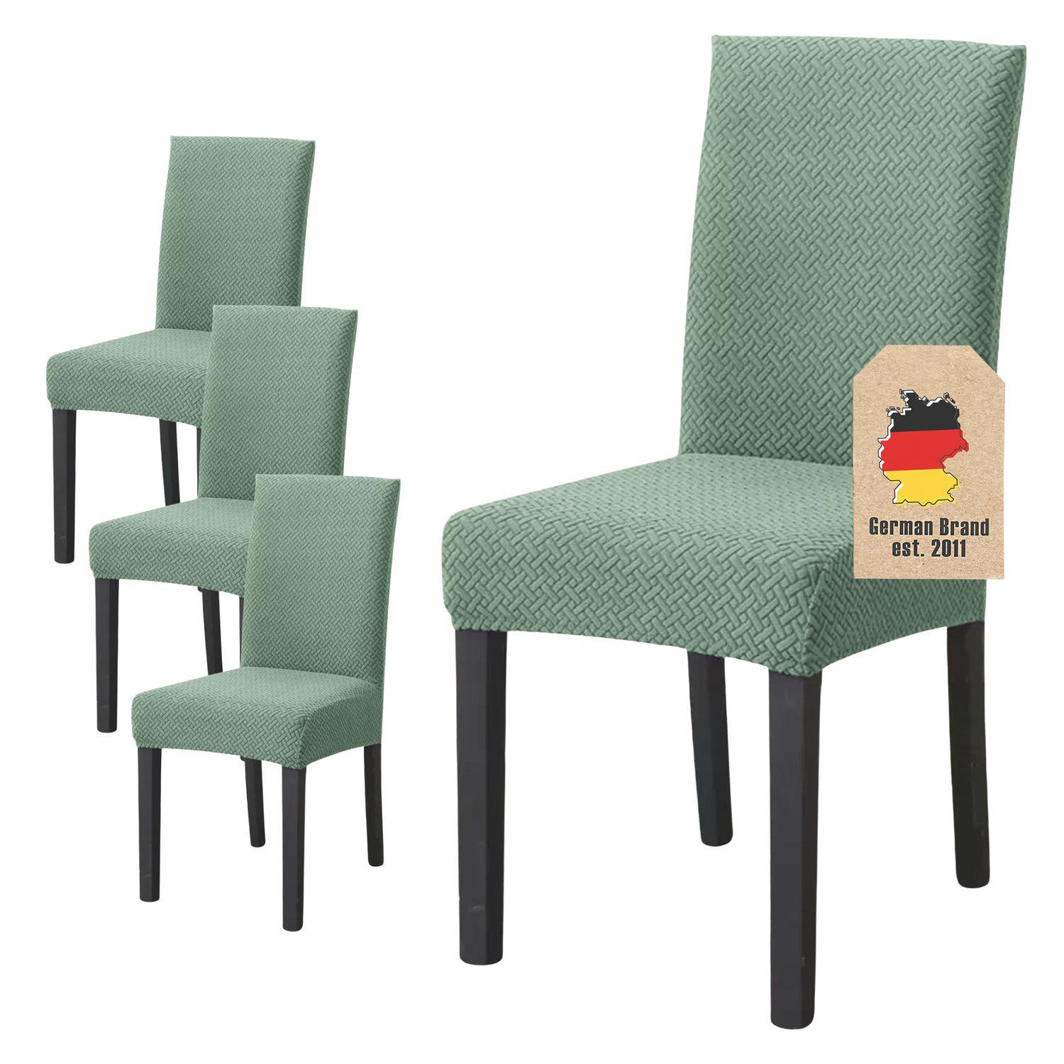 STUHLBEZUG (4-tlg. Set) - Grün, Kunststoff (1/38cm)