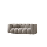 COUCH Sofa, Zweisitzer-Sofa Grand Modular Stoff Haga Hellgrau - Hellgrau, Holz (197/70/91cm) - Kaiser Möbel