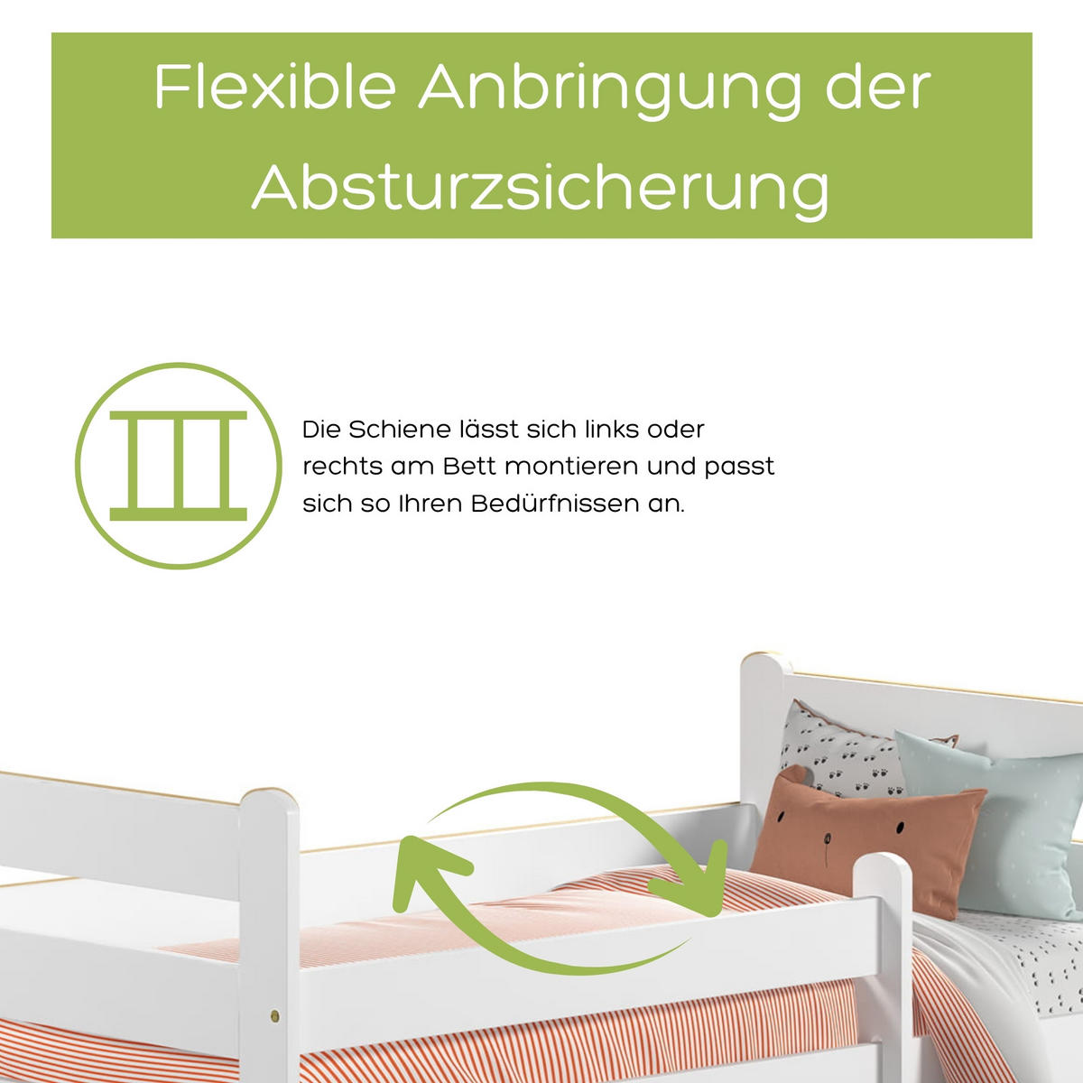 KINDERBETT 80x160 cm mit Schublade in Weiß - Weiß, Holz (80/160cm) - Kids Collective