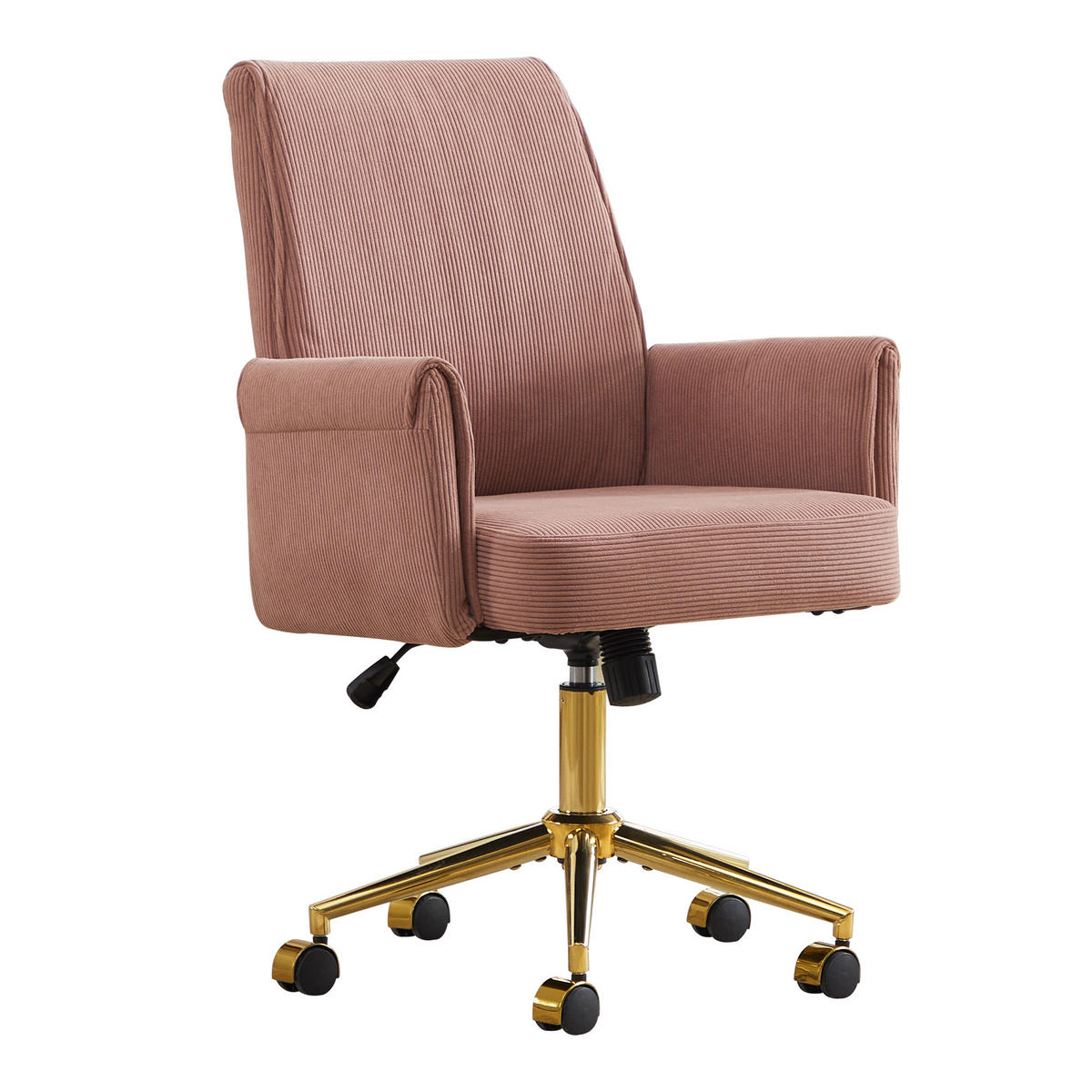 BÜRODREHSTUHL Pink 64/61/107 cm - Pink, Metall (64/107/61cm) - PANGIVO