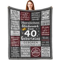 DECKE 200 x 150 cm 40. Geburtstag Mann - Multicolor, Textil (150/200cm)