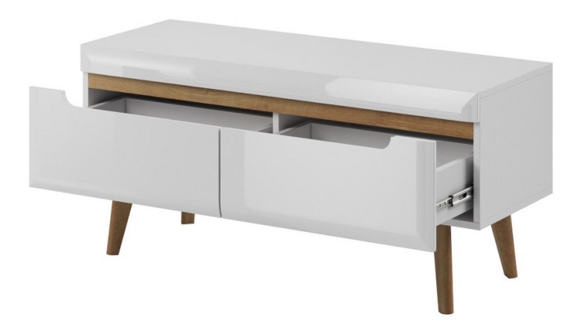 TV-SCHRANK Weiß Nordan Riviera Eiche - Multicolor, Holzwerkstoff (107/50/40cm) - Sepro Meble