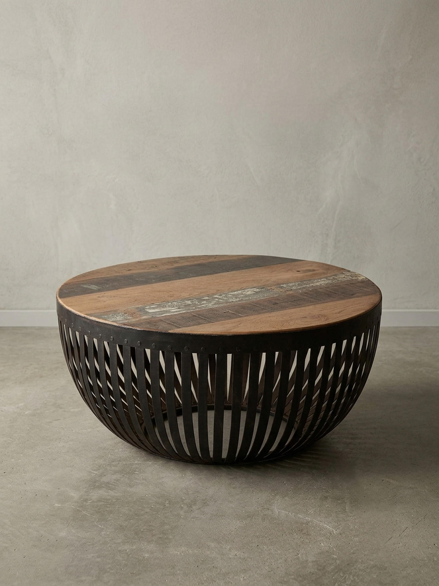 COUCHTISCH Braun aus recyceltem Mangoholz, 70x33x70 cm, im Industrial-Design - Schwarz/Braun, Holz/Metall (70/70/33cm) - KADIMA DESIGN