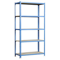 SCHWERLASTREGAL Muli HxBxT 180 x 90 x 40 cm 5 Fachböden Fachlast 150 kg Blau - Blau, Metall (90/180/40cm) - PROREGAL