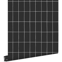 TAPETE kleine Fliesen 53 cm x 10.05 m - Schwarz, Papier (53/1000cm) - ESTAhome
