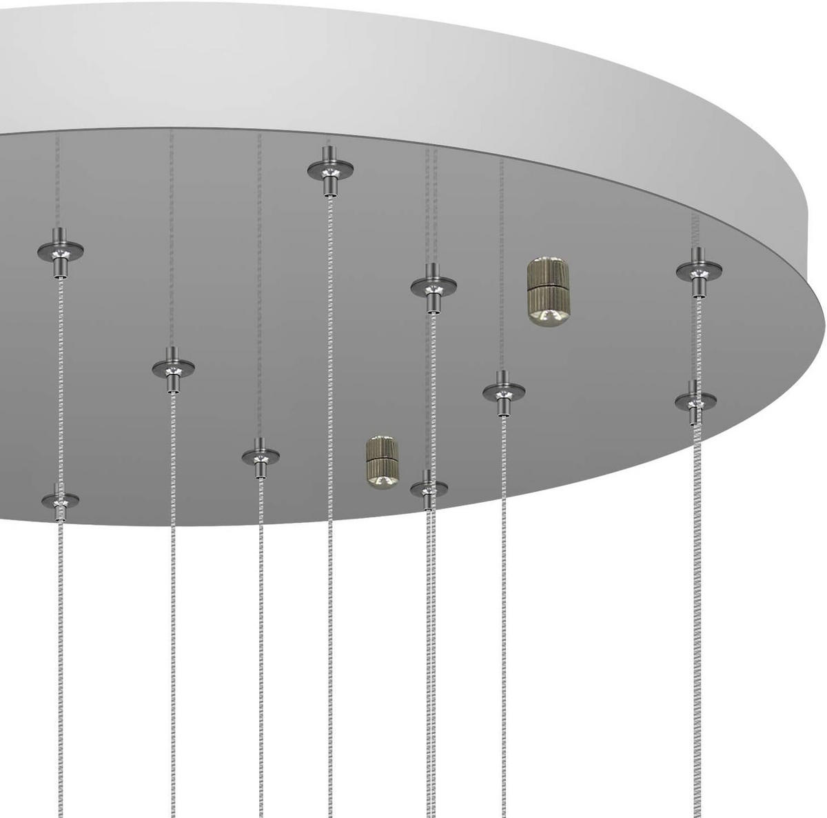 HÄNGELEUCHTE Energie 15-flammig 41/41/320 cm - Grau, Glas (41/41/320cm) - Nettlife