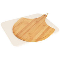 PIZZASTEIN 2er-Set, inkl. Pizzaheber - Naturfarben, Naturmaterialen (30/1/37.5cm) - bremermann
