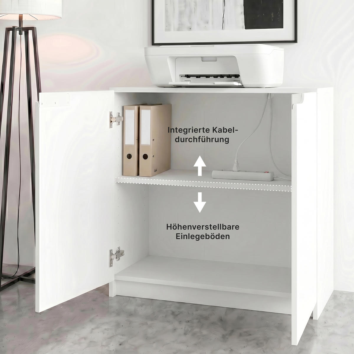 KOMMODE Logan Fronten in Avola-Anthrazit - Anthrazit, Holzwerkstoff (82/78/37cm) - Vladon