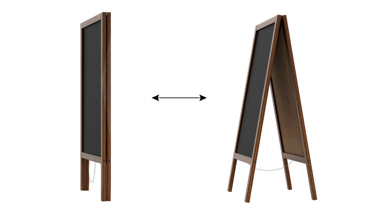 KUNDENSTOPPER - lackierter Holzrahmen 100x49,5cm - Braun, Holz (100/60/2cm) - ALLboards